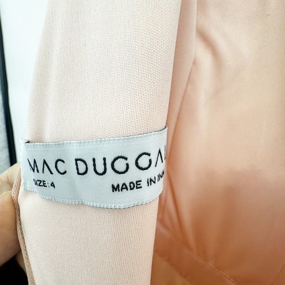 Mac Duggal Embellished Beaded Plunge Neck Long Tulle Gown Size 4 NWT - Picture 12 of 12